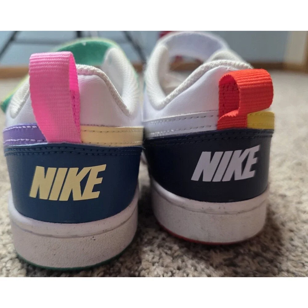 Nike Court Borough Sneakers Youth Size 2 Unisex Colorblock School Activewear